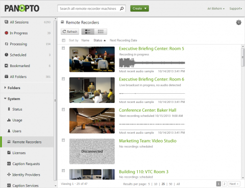 Remote Recorder Dashboard - Panopto 45_0