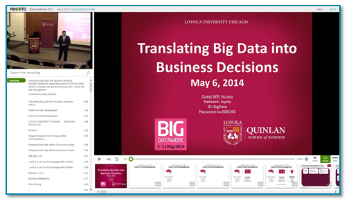 Traduzione della miniatura della presentazione dei Big Data - Panopto Online Presentation Platform