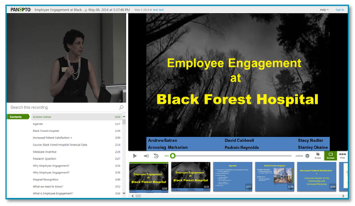 Employee Engagement at Black Forest Hospital - Panopto Presentation Capture