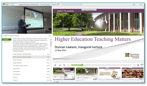 Higher Education Teaching Matters - Panopto Video Platform