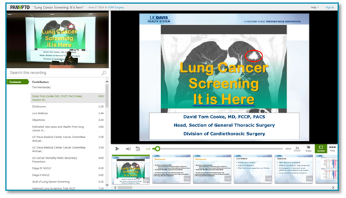 Lung Cancer Screening presentation - Panopto Presentation Capture Platform