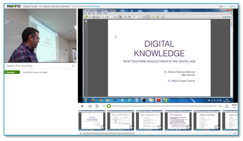 Digital Knowledge Presentation - Panopto Video Platform