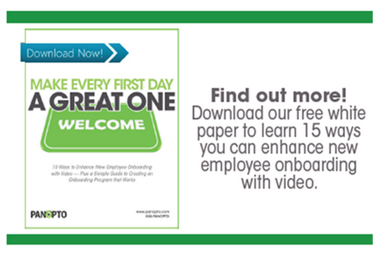 Employee Onboarding with Video - Panopto Video Platform