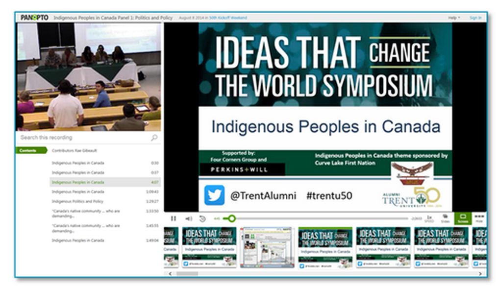 Indigenous People Presentation - Panopto Video Platform