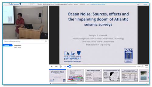 Ocean Noise Presentation - Panopto Lecture Capture Platform