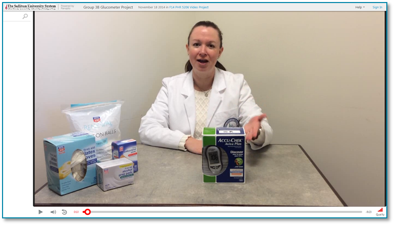 Accu-Chek Glucometer Tutorial - Panopto Video Presentation Software