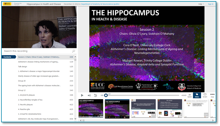 Hippocampus in Health and Disease - Panopto Video Presentation Software