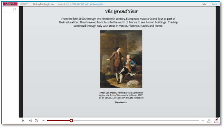 History Painting - Panopto Video Presentation Software