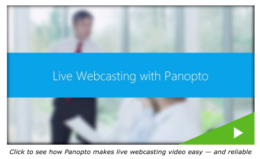 Transmisión de vídeo en directo - Panopto Video CMS