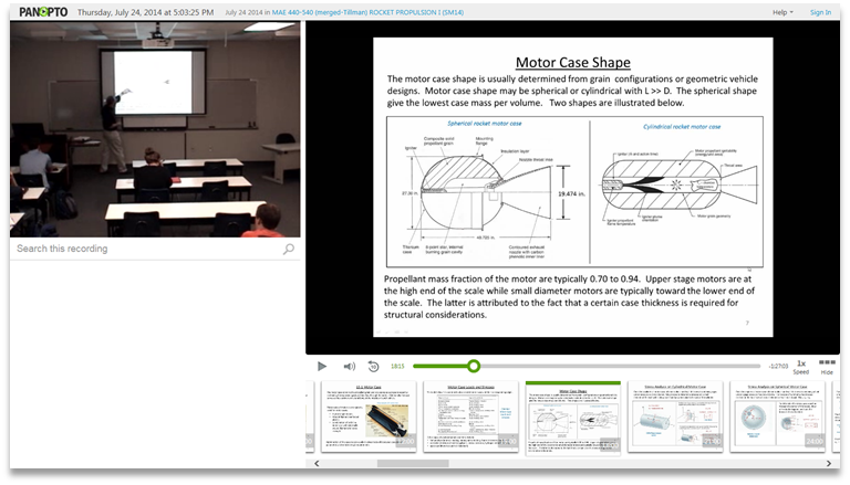 Rocket Science - Plateforme de présentation vidéo Panopto