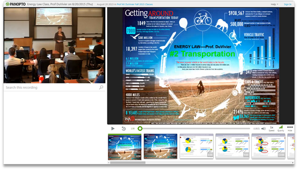 Energy Law and Transportation - Panopto Video Presentation Software