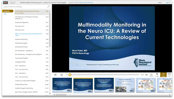 Multimodality Monitoring in the Neuro ICU - Panopto Video Presentation Software