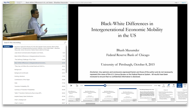 Movilidad económica intergeneracional en Estados Unidos - Software de presentación de vídeo Panopto