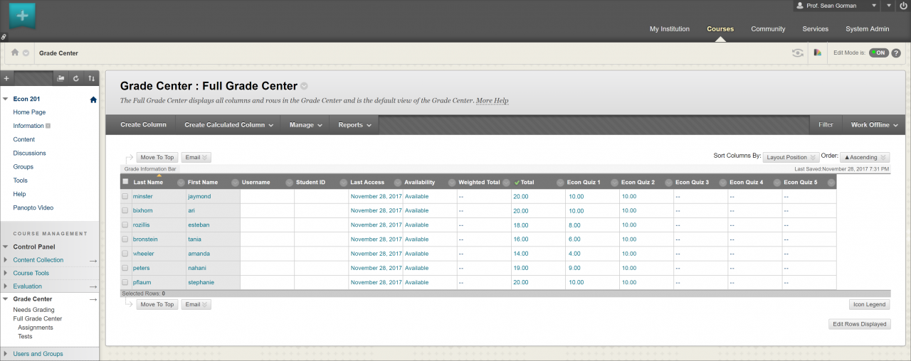 Die neue Blackboard-Gradebook-Quiz-Integration von Panopto