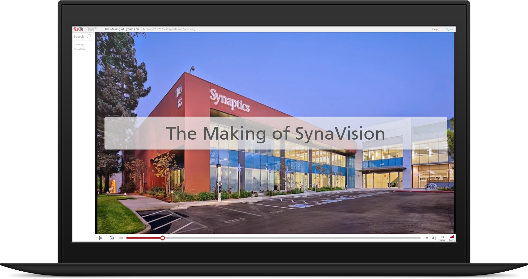 Synaptics created SynaVision with Panopto to more effectively manage proprietary knowledge