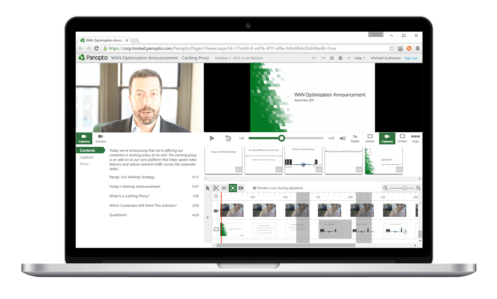 Panopto Online Video Editor Easy Video Editing Software