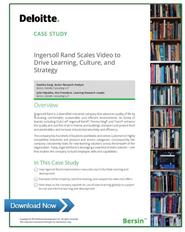 Case study sull'organizzazione di apprendimento - Ingersoll Rand - Bersin