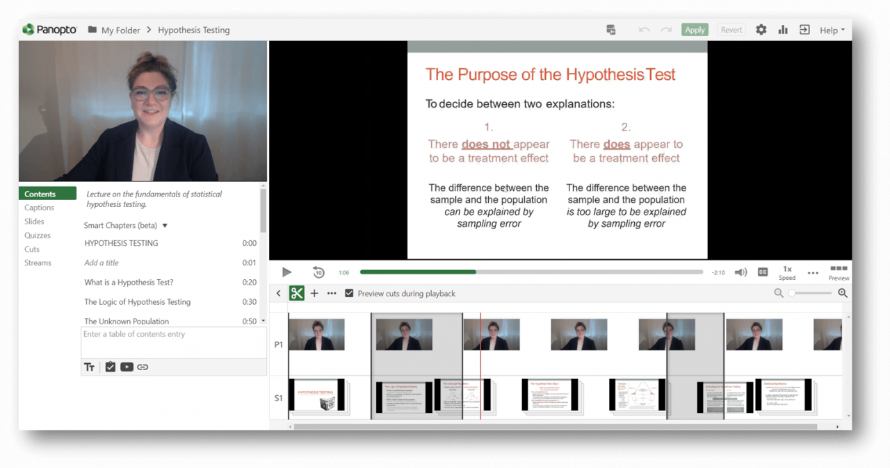 Create training videos optimized for learning with Panopto