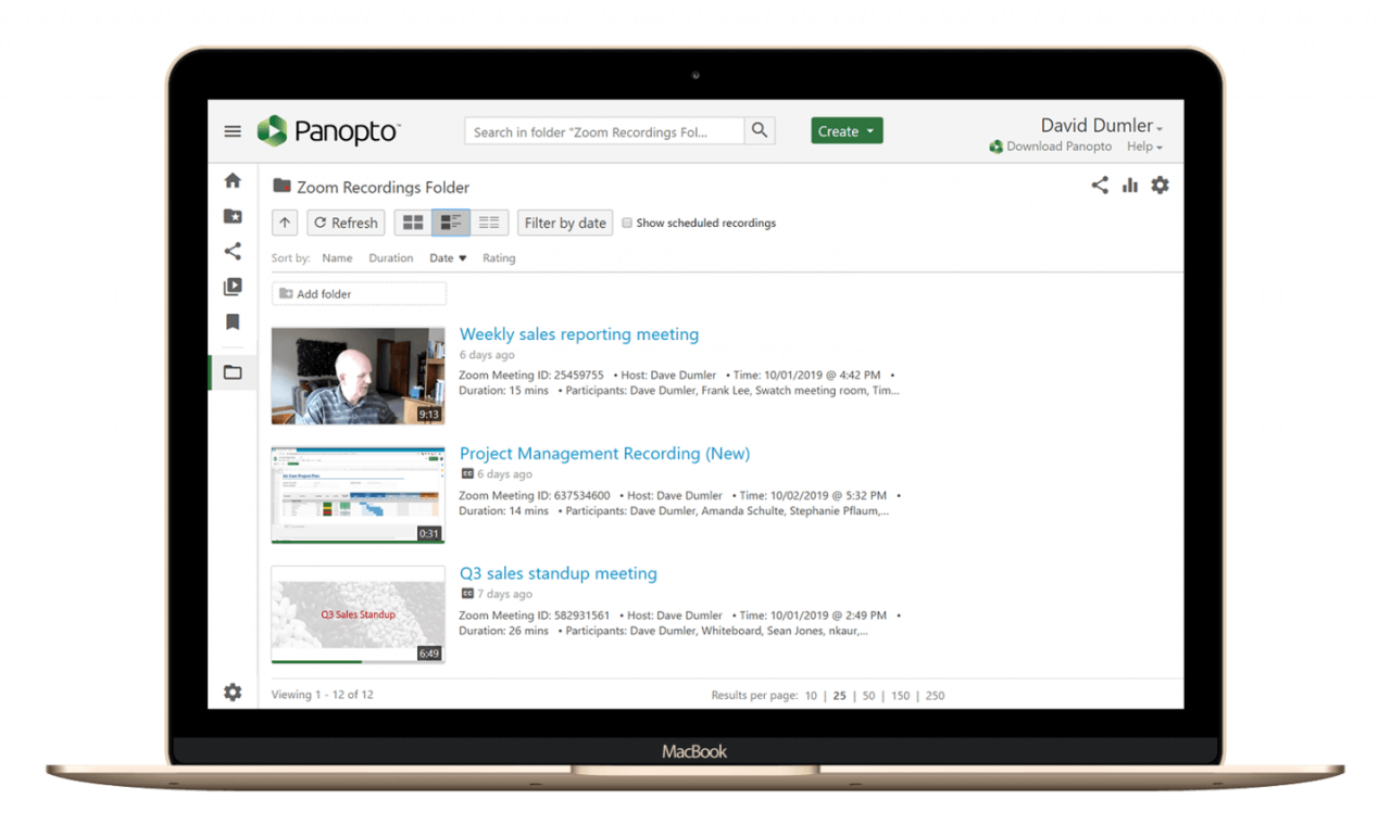 Panopto's Zoom integration makes it easy to manage and share Zoom recordings securely.